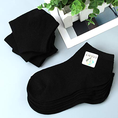 3 Coobey+Cushion+Athletic+Ankle+Socks