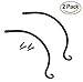 Plant Hanger Hook 14” Inch, Modern Sleek Style, Black, 2 Pcs - Plant Hook for Wall, Hand Forged Iron Plant Wall Hook Hanger for Plants, Lanterns, Wind Chimes