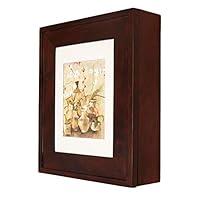 Coffee Bean Picture Perfect Medicine Cabinet, a Wall-Mount Picture Frame Medicine Cabinet Without Mirror - Available in White, Black, Espresso, and More!