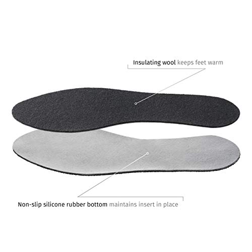 SoxsolS Machine Washable Dryer Safe Wool Flat Insert for Sockless Shoes for Women - Thumbnail 4