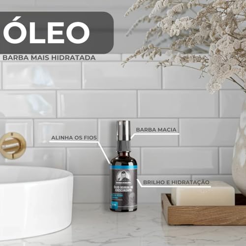 Barba Robusta Oleo Para Barba Tira Frizz Modela Barba Robusta Hidrata e Estimula o Crescimento da Barba