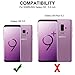 WOLLONY Galaxy S9 Case, 360 Full Body Shockproof Liquid Glitter Quicksand Bling Case Heavy Duty Phone Bumper Non-Slip Soft Clear Rubber Protective Cover for Samsung Galaxy S9 - Purple
