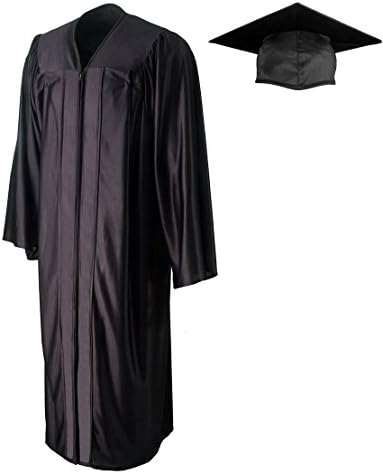 GraduationSource Graduation Cap & Gown (Shiny Fabric), 5 Colors Available