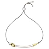 Silpada 'Curved Arrow' Bolo Chain Bracelet in Sterling Silver & Brass, 9