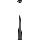 Livex Lighting, 49631-68, Noho, Single Tall Pendant, Shiny Black with Polished Chrome Accents