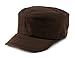 NYFASHION101 Fashionable Solid Color Unisex Fitted Army Military Cadet Cap, Brown, L