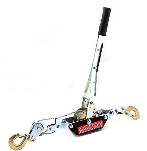 2 Ton 2 Hook Come A Long Winch Hoist Cable Puller Hand Winches Lever Hoist Tools
