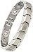 Smarter LifeStyle Elegant Titanium Magnetic Bracelet for Men and Women- Adjustable Bracelet Length with Sizing Tool for Perfect Fit, Women Mens Bracelet (Silver)