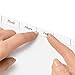 Avery 8 Tab Dividers for 3 Ring Binder, Easy Print & Apply Clear Label Strip, Index Maker Customizable White Tabs, 1 Set (11417)
