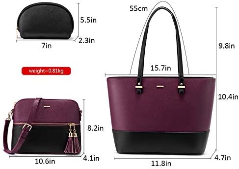 Handbags for Women Shoulder Bags Tote Satchel Hobo 3pcs Purse Set 3 Handbags for Women Shoulder Bags Tote Satchel Hobo 3pcs Purse Set