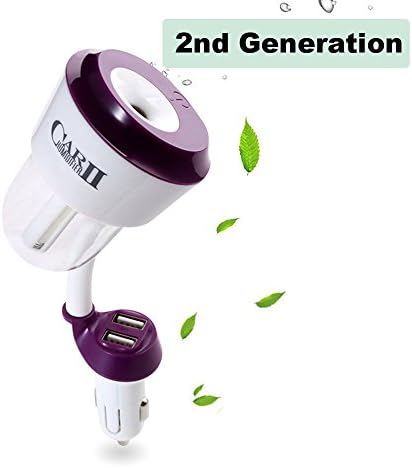 KimKing 2016 New Generation 2 in 1 Car Humidifier+ Dual USB Port Charger Essential Oil Aroma Diffuser 5V2.1A 50ml tank