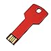 RAOYI 10 Pack 8GB USB Flash Drive USB 2.0 Metal Key Shape Memory Stick Thumb Drive Pen Drive-Red