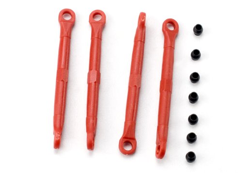 Traxxas 7038 Red Front and Rear Toe Links with Hollow Balls (set of 4)