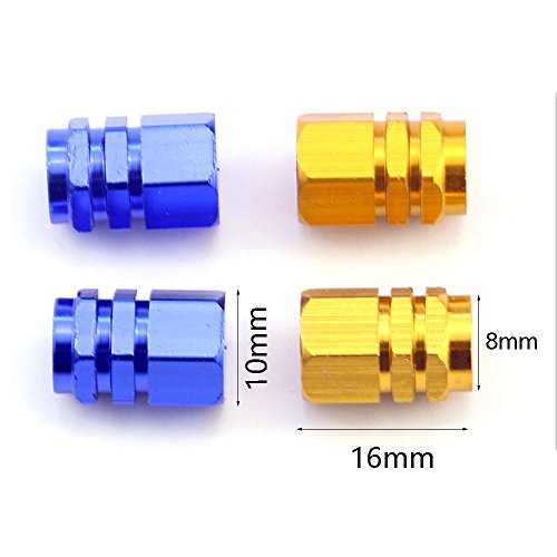 Bignc 20 Pcs Wheel Valve Caps Metal,Tire Valve Caps for Automobiles Motorbike(5 Colors)