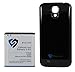 Galaxy S4 Extended Battery : Stalion Strength Extended Battery & Back Door Cover for Samsung Galaxy S4 [24-Month Warranty](Jet Black) Double Lifetime 5200mAh Battery with NFC Chip + Google Wallet Capable