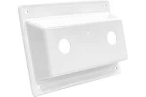 FANCYTARK Rv Faucet Bezel Stand Off Faucet Cover for RV Caravans Shower - Holes are 4 inches Apart - White