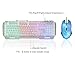 Runsen Rainbow Backlit Gaming Keyboard and Mouse Combo,USB Wired LED Backlit Metal Panel(7 Color Backlit)