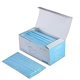 50 Pcs mouth face mask Disposable Dental Earloop Anti Dust Face Surgical Mask Medical Bacteria pollution (blue)