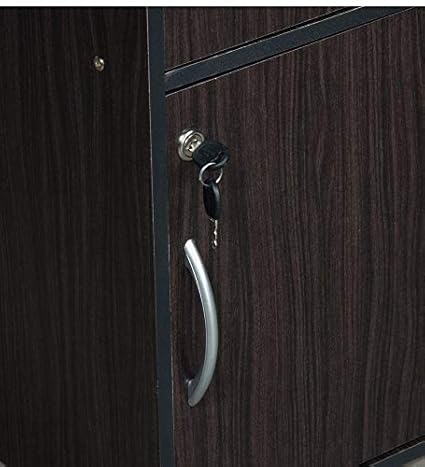 Homiez Decor Engineered Wood 5 Door Cappuccino Finish Filing Cabinet With Lock In Light Amazon In Home Kitchen