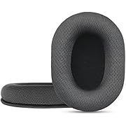 Krone Kalpasmos Breathable Fabric Replacement Earpads for Turtle Beach Stealth 700/600/520,Audio Technica Replacement Earpads for ATH-M50X/M40X/M30X &amp; More, Cushion Replace for Headphones-Grey