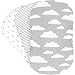 BaeBae Goods Premium Bassinet Fitted Sheet Set - 4 Pack 100% Jersey Knit - Grey and White - Chevron Pattern - Standard Size Oval or Halo Bassinet Pads