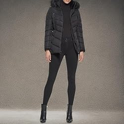 GUESS Women's Midweight Puffer Jacket, Hooded