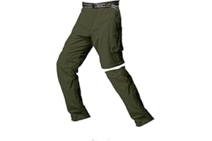 ANYANMOUTN Mens Cargo Pants, Convertible Hiking Pants Quick Dry Waterproof Outdoor Zip Off Outdoor Casual Travel Pants