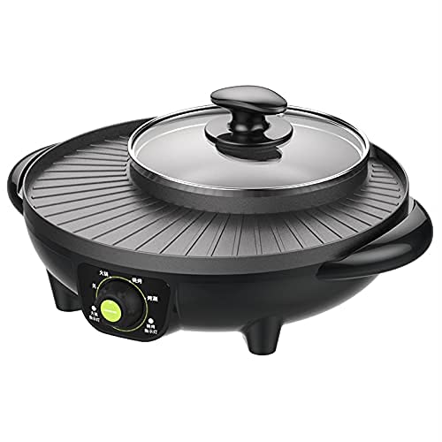 LIVEN Electric Grill with Hot Pot, Nonstick coating surface, Hot Pot