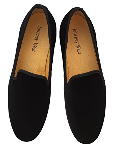 Men s Vintage Velvet Loafer Men Plian Men Shoes Slip-on Loafer Smoking Slipper US 10