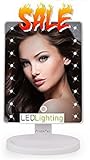 PrimePac- Best Price Free Standing Makeup Mirror with LED Lights. This Cosmetic Mirror is a must have for your Vanity, Bathroom, Desktop, Table. Great Lighted Travel Mirror, Compact and Illuminating.