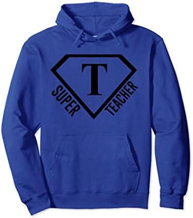 Unisex Cool Teaching Hoodie Funny Superhero Hoodie XL: Royal Blue