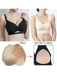 5 pares de almohadillas para sujetador, extraíble, algodón de aire, esponja de espuma, transpirable.