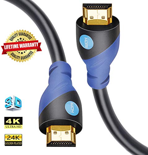 HDMI Cable 4K / HDMI Cord 15ft - Ultra HD 4K Ready HDMI 2.0 (4K@60Hz 4:4:4) - High Speed 18Gbps - 28AWG Cord-Ethernet /3D / ARC/CEC/HDCP 2.2 / CL3 by Farstrider