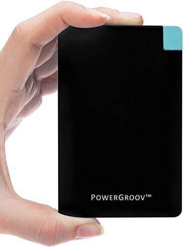 PowerGroov Power Bank 2500mAh Portable External Battery Pack Charger Built-in Micro USB for Android Phones &amp; Apple iPhone. Ultra Slim &amp; Lightweight, Fits Even Your Pocket or Wallet (Black)