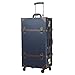 MOIERG Vintage Trolley Luggage 2tone TSA (X-Large, Navy)71-55048-50