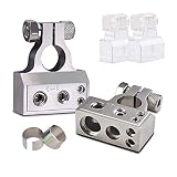COROTC Battery Terminal Connectors,0/4/8/10 Gauge AWG Positive Negative,with 2 Clear Covers and Shims,Auto Car Audio Marine Boat Modification ¡