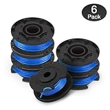 Eventronic Line String Trimmer Replacement Spool, 0.065-Inch Autofeed Replacement Spools Compatible with Ryobi 18V, 24V, and 40V Cordless Trimmers (Pack of 6)