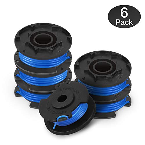 Eventronic Line String Trimmer Replacement Spool, 0.065-Inch Autofeed Replacement Spools Compatible with Ryobi 18V, 24V, and 40V Cordless Trimmers (Pack of 6)