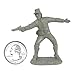 Civil War Dismounted Cavalry Plastic Army Men: 12 GRAY 54mm Figures - 1:32 scale