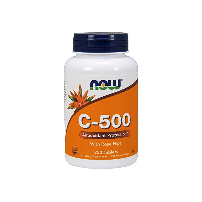 NOW Supplements, Vitamin C-500 with Rose Hips, Antioxidant Protection*, 250 Tablets