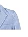 Allegra K Man Vertical Stripes Notched Lapel Long Sleeves Blazer Blue White S