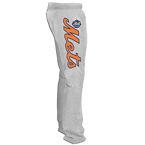 Runy Men's Mets Logo Slim Sports Jogging Workout Pants