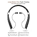 Hobest Foldable Bluetooth Headphones, Upgraded Wireless Bluetooth Headset Earphones with Mic, Noise Cancelling Neckband Sweatproof Sport Headphones with Retractable Earbuds—SX990