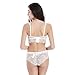 Varsbaby Women's Push Up Embroidery Bras Set Lace Lingerie Bra and Panties, Size 34C, White
