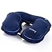 Travel Pillow Purefly Inflatable Neck Pillow for Airplanes ,Cars, Buses, Trains, Home or Office Naps Support Your Neck,Chin,Back of Head with Handy Carry Pouch