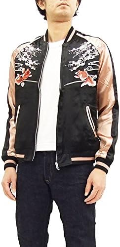 Japanesque Japanese Souvenir Jacket 3RSJ-021 Goldfish Men's Sukajan (XX-Large)