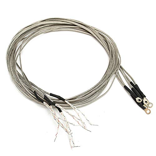 Laliva 3D Printer - 5pcs 1.5M K-Type Ring Thermocouple Probe High Temperature Sensor Shielded Thermistor Sensor for Makerbot 3D Printer