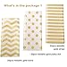 UNIQOOO 60 Sheets 20X26 Premium Metallic Gold Tissue Gift Wrap Paper Bulk - Stripe, Polka Dot, Wave Gold - Recyclable Gift Wrapping Accessory, Perfect for Party Decor, Gift Bags, DIY Crafts