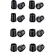 MTLEE 8 Pairs High Heel Protector Heel Repair Caps Covers, Extra Small, Small, Medium, Large, Black