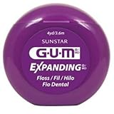 Gum Expanding Dental Floss, 4yd / 3.6 m Travel Tub #2030A - Pack of 12